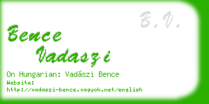 bence vadaszi business card
